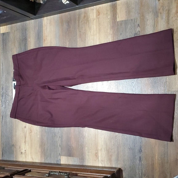 J crew Nova Fides Italian wool blend burgandy trouser pants